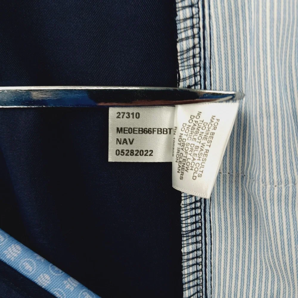 Peter Millar Performance 5-Pocket Pants Mens 48x28 Blue Poly Regular Golf EB66